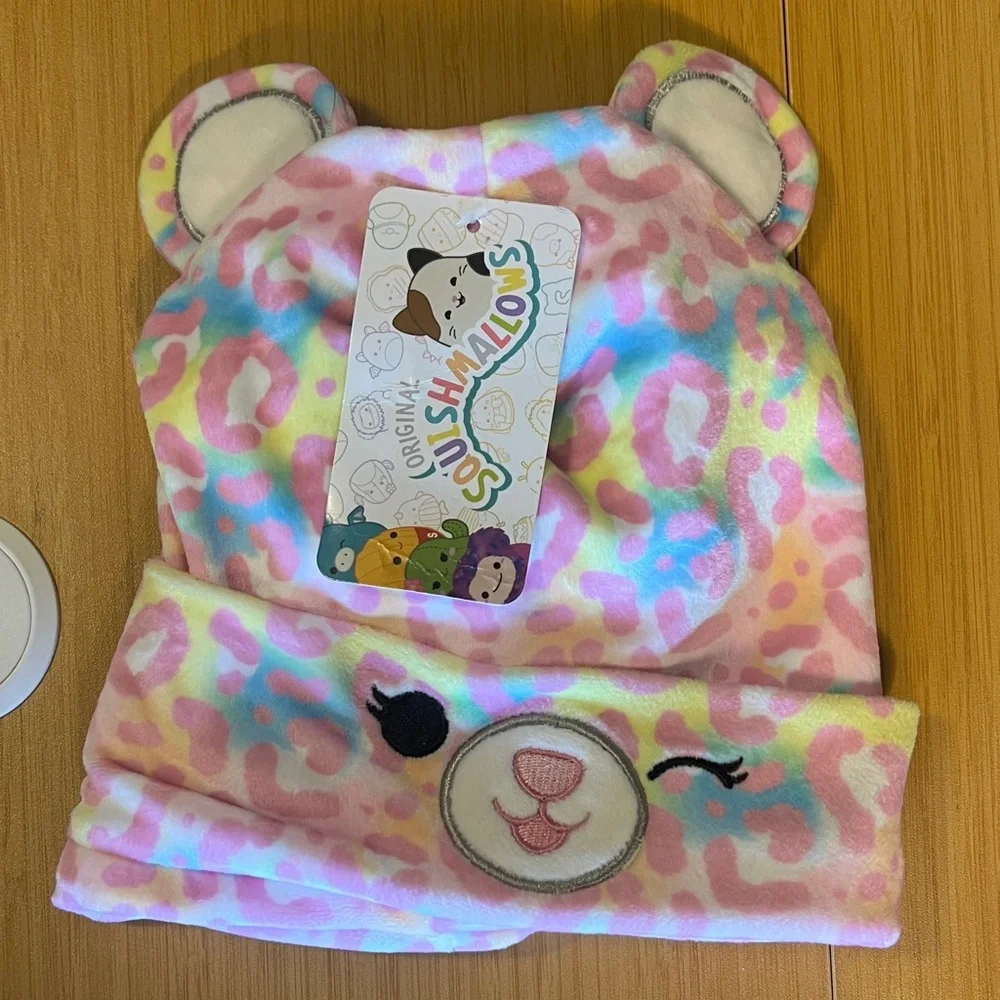Squishmallows Meet Michaela Multicolor Bear Hat, Gloves, and mittens 3 piece Set - Picture 2 of 12